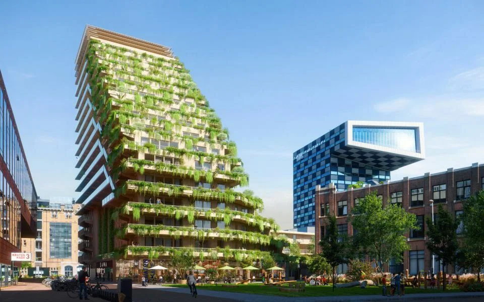 Architectuurvisualisatie van SAWA in Rotterdam, afkomstig uit het ERA Contour-verhaal